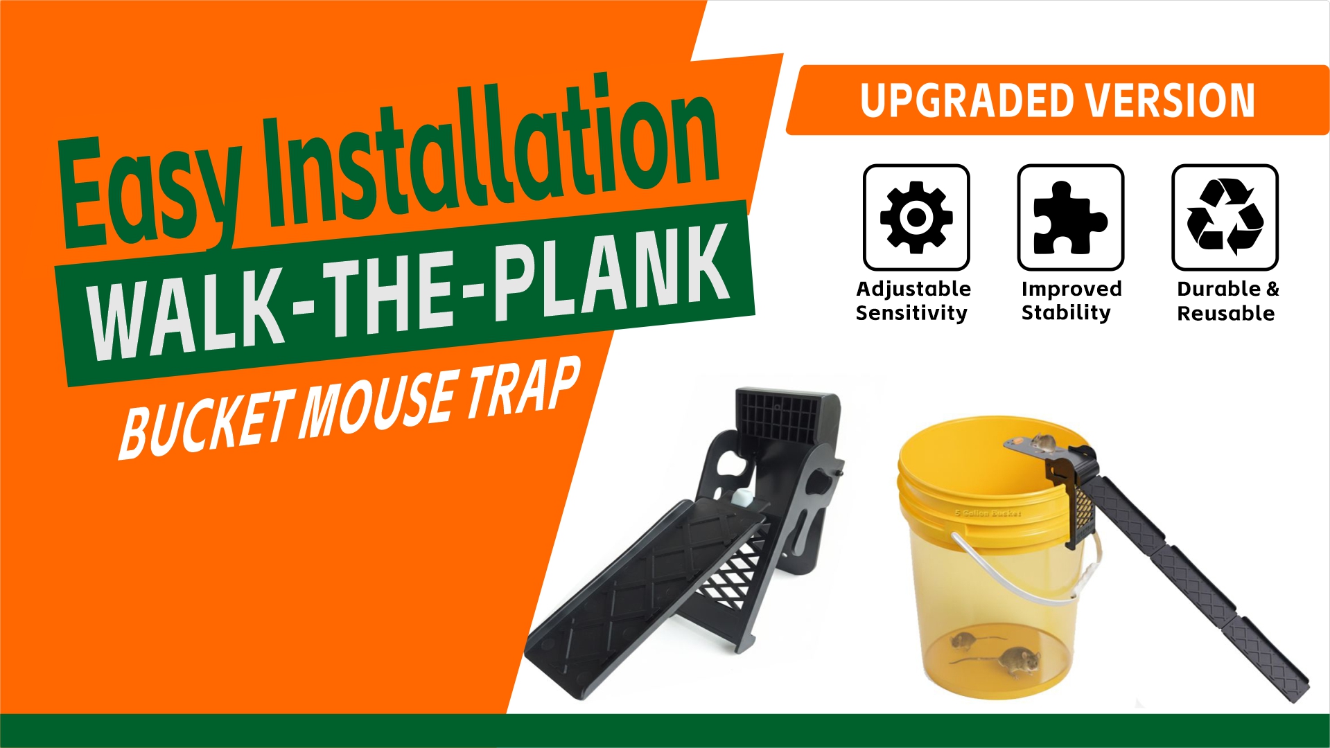 Amazon.com : MakeNook Walk The Plank Bucket Mouse Trap, Upgraded